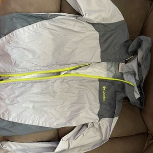 Columbia Two-Tone Windbreaker with Neon Trim